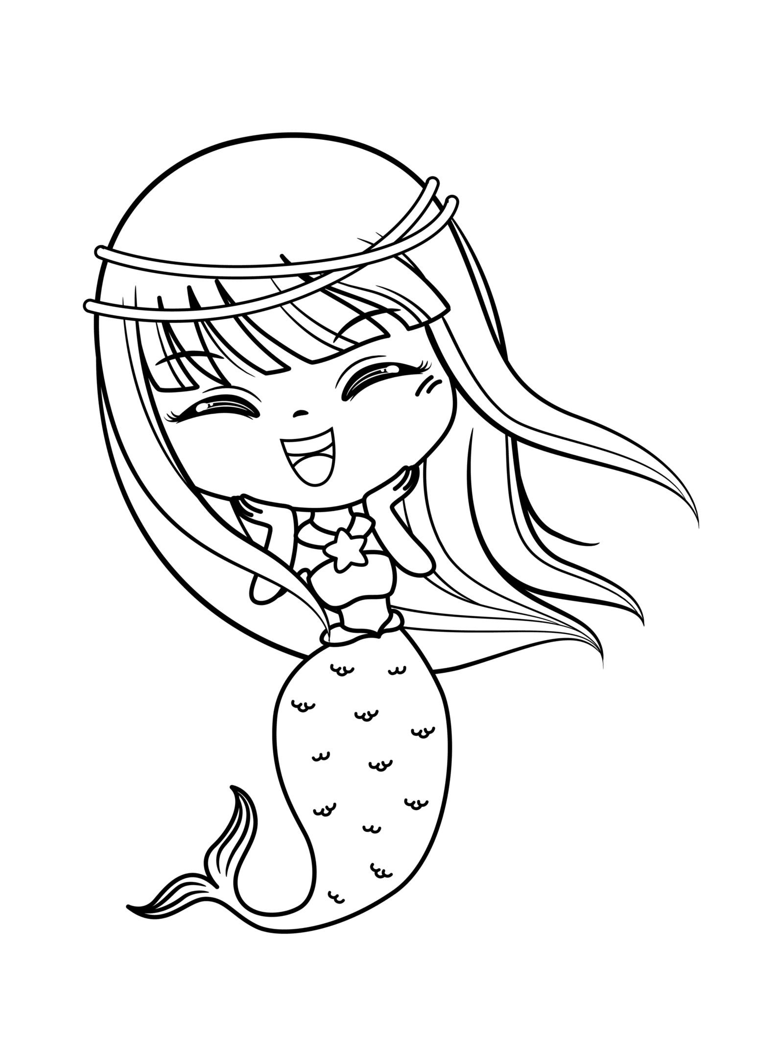 Malbild - Lachende Meerjungfrau